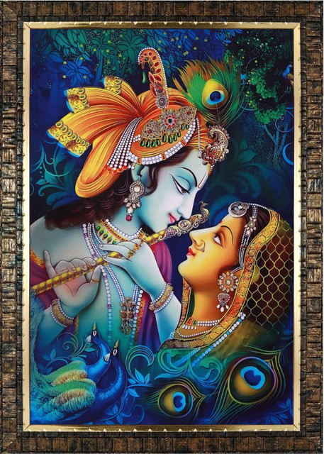 Rayno craft Radha Krishna Ji Photo Frame PB964 Acrylic 12 inch x inch  Painting