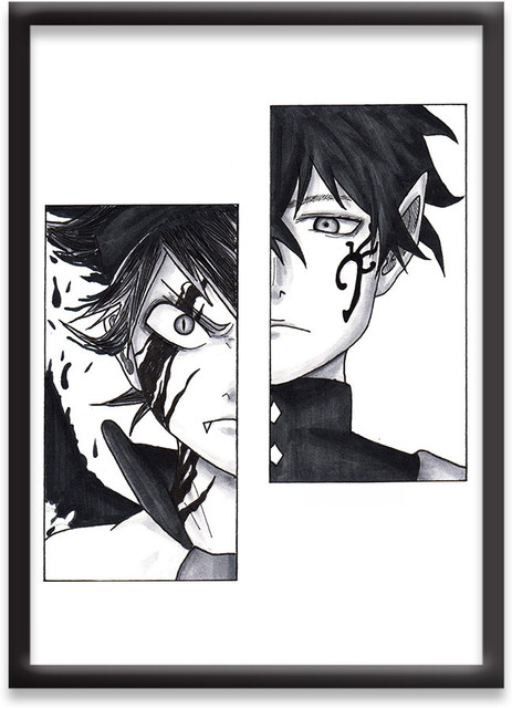 Jurojin Junction Asta X Yuno | Black Clover Framed Poster