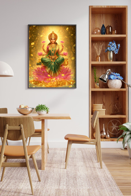 Dekozi Goddess Lakshmi Wall Art – Photo Paper Frame – Multiple