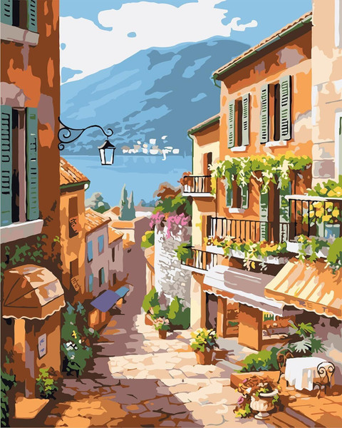 TREXEE Paint by Number for Adults & Kids Beginner,Scenery Paint by
