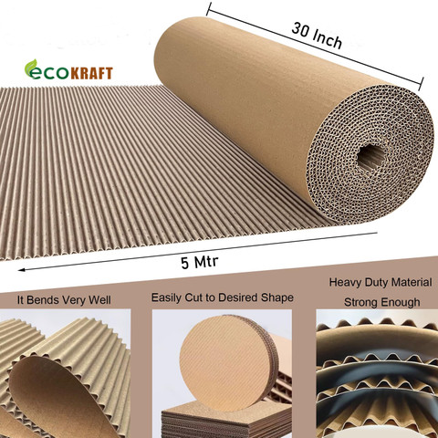 12 feet x 36 Single-face Corrugated B Flute Cardboard Roll | Inks & Silk Screen Printing Supplies – SUNBELT