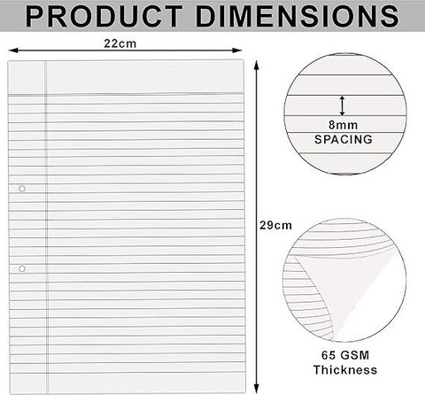 Flipkart.com | mrenterprise Ruled sheets One side Ruled A4 90 gsm A4 ...