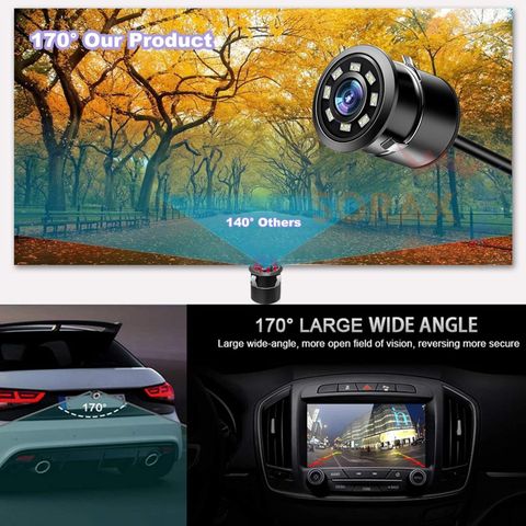 PRTEK CAR PARKING CAMERA FOR TIAGO EV LED 8 Car Rear View Reverse ...
