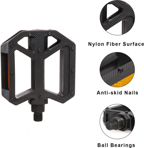 Onbicle Bicycle Pedal Set with Foot Rest MTB Mountain Bikes Pedal with  Reflectors Pedal