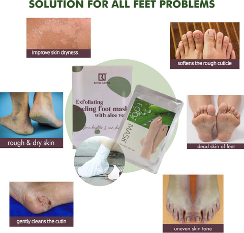 Royal needs Foot Peel Mask for Dead Skin Removal Pair