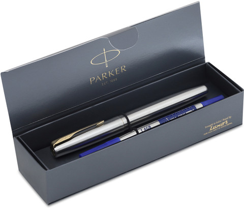 PARKER Frontier Stainless Steel, Gold Trim Roller Ball Pen Buy