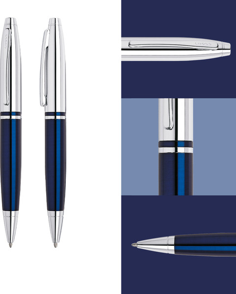 CROSS Calais Chrome (Blue Body) Ball Pen