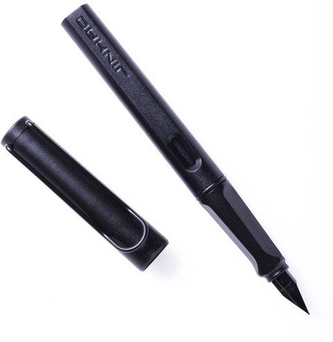 Levin jinhao 599 Matte Black Fountain Pen Fine Nib Classic Design with  Converter Fountain Pen
