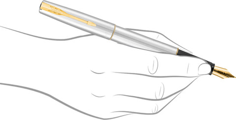 PARKER Frontier Stainless Steel, Gold Trim Fountain Pen Buy