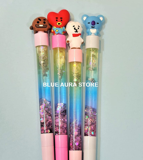 KLASSYWORLD BTS Glitter Water Pen Set of For School College Office  Gifting Or Collectible Gel Pen