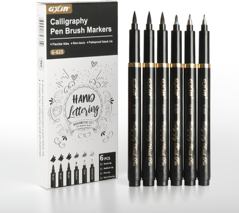 GXIN Calligraphy Pen Brush Markers for Sketching, Artist Illustration,  Scrapbooking Calligraphy