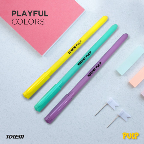 TOTEM Pulp 100 Pens (90 Blue & 10 Black) | 0.7 mm Tip | Fragrance