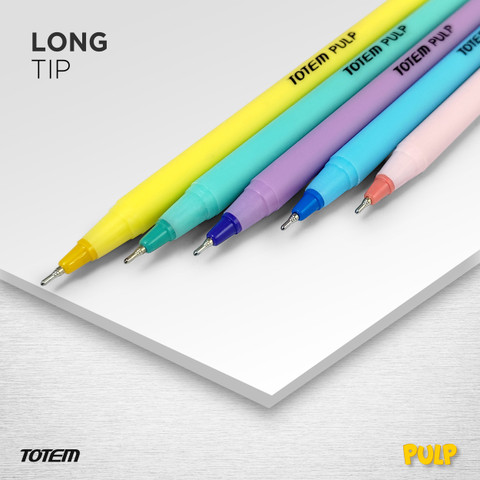 TOTEM Pulp 100 Pens (90 Blue & 10 Black) | 0.7 mm Tip | Fragrance