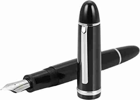 Levin X159 Fine Nib Fountain Pen, Black Acrylic Big Size Writing