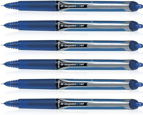 PILOT V7 Rt Blue Pen With Refill (6 Each) Roller Ball Pen Buy