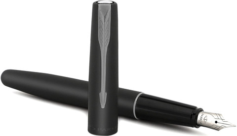 PARKER Frontier Matte Black Gunmetal Trim Fountain Pen