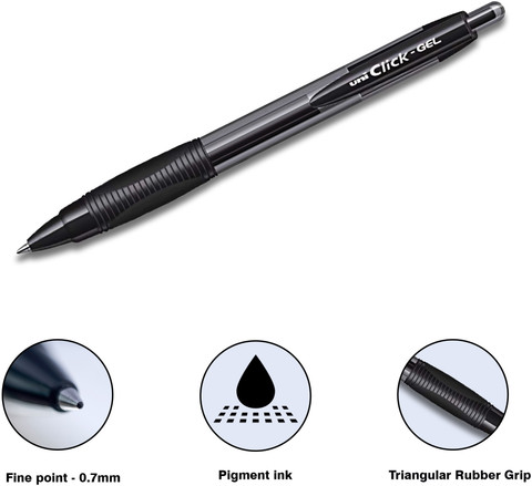 uni-ball XSGR7 Click mm Retractable Gel Pen Waterproof