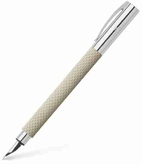 FABER-CASTELL Ambition OpArt White Sand Precious Resin Fountain Pen â Medium Nib Fountain Pen (Ink Color - Black) - Image 2