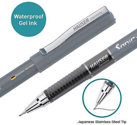 HAUSER Sonic mm 10 Pcs, Stylish Metal Clip, Refillable