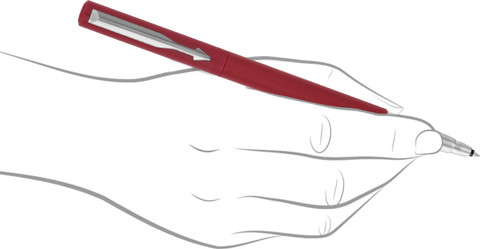 PARKER Vector Standard, Chrome Trim, Red Body Colour Roller Ball Pen