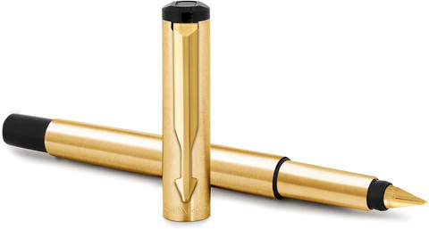 PARKER Vector Stainless Steel, Gold Trim With Gold Finish Nib