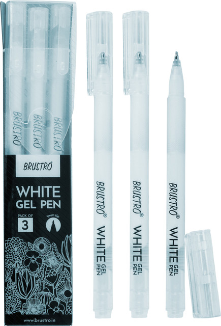 BRuSTRO White Gel Pen Pack of Tip Size mm Gel Pen Buy