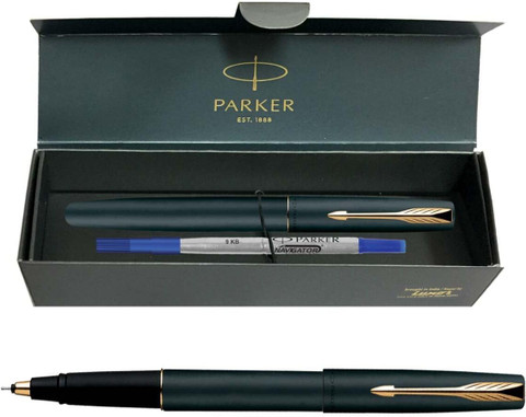 PARKER Frontier Matte Black, Gold Trim Roller Ball Pen Buy