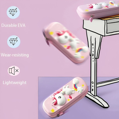 Adoere Unicorn Rainbow COFFORCAT Pencil Pouch for