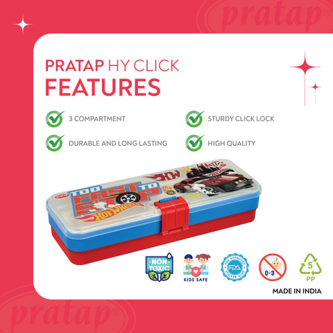 Flipkart.com | Pratap Hy Click Barbie Art Polypropylene Pencil Box