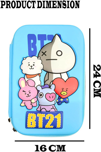 TITIRANGI BTS, BT-21 Pencil Box 3D Large Capacity