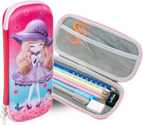 Pink Color Pencil Box Flipkart.com | ALCANTARA Pink Girl Girl Art Canvas Pencil Box - Pouch