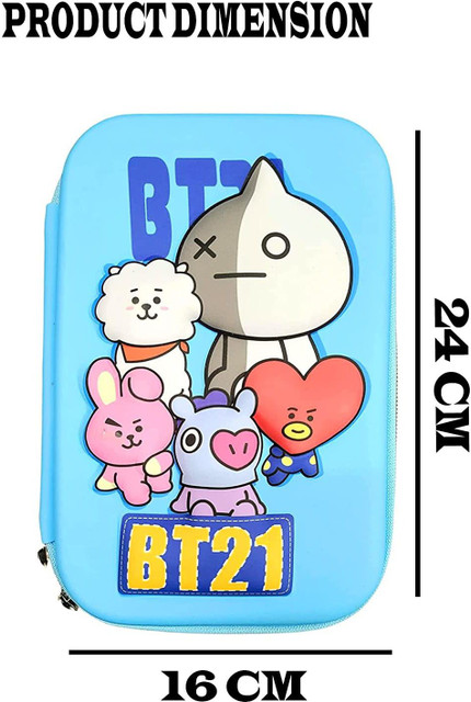Flipkart.com | Neel BTS, BT-21 Kpop Embossed Pencil Box Cute 3D