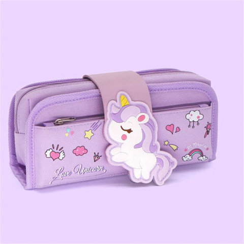 SYGA Large Capacity Pencil Case Large Pencil Pouch Unicorn Art Canvas  Pencil Box