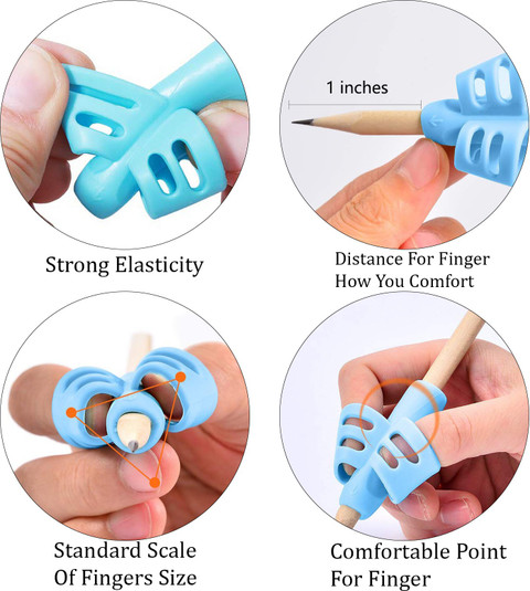 SYGA Pcs Two-finger Pencil Grips Silicone Baby Pencil Holder