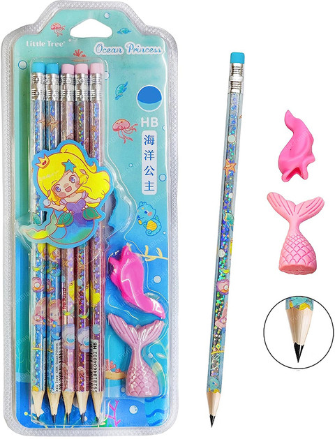 Festiko Set of 12 Pcs Ocean Princess Pencil Eraser
