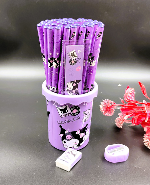 Paper Bear Kuromi 50 Pieces HB Wooden Pencil with