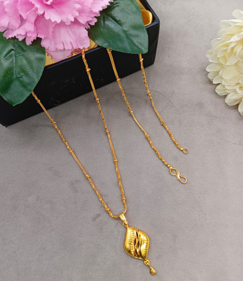 Fancy Gold Chain Gold Pendant Latest Design Party Wear Fancy Shape