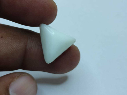 Kumar Gems carat Top Quality White Coral Triangle Shape Munga