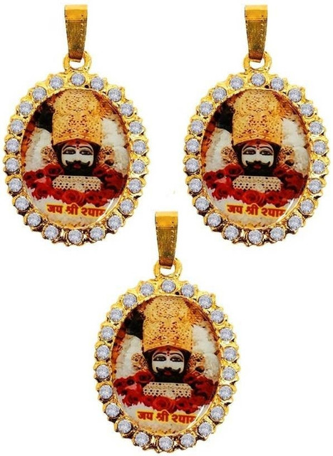 m a enterprises combo of khatu shyam ji jai shree shyam ji locket pendant  Silver Stainless Steel Pendant
