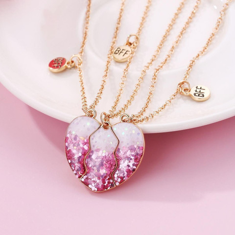 RVM Jewels PCs BFF Best Friend Heart Magnetic Pink Pendant