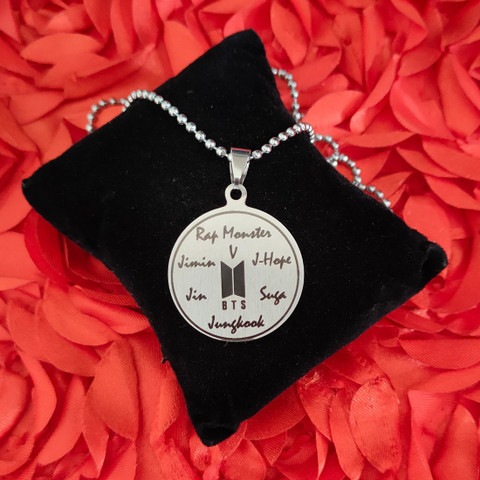 M Men Style Bts Members Name Pendant Necklace Sterling Silver