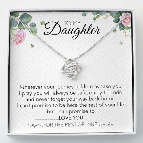 Rakva Daughter Necklace, Love Knot Necklace My Daughter Necklace