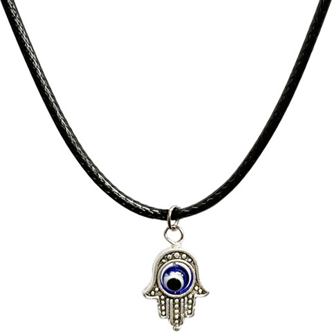 Hamsa Hand Pendant Men Shubhanjali Silver Evil Eye Pendant Hamsa