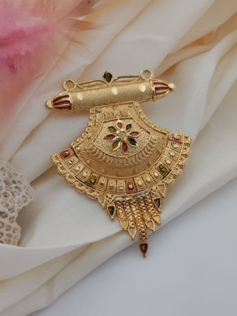 samp mangalsutra design pendant locket for women Gold-plated Brass
