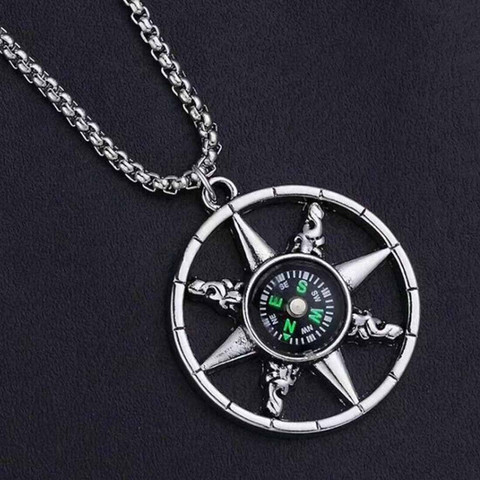 Shiv Jagdamba Personalised Compass Jewelry Nautical Necklace Men Gift  Pendant Sterling Silver Alloy, Metal Pendant
