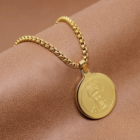 Laksh Hanuman Bajarangbali 18k Gold Plated Pendant with chain Gold