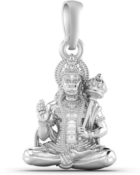 Akshat Sapphire Sterling Silver purity) God Hanuman Pendant