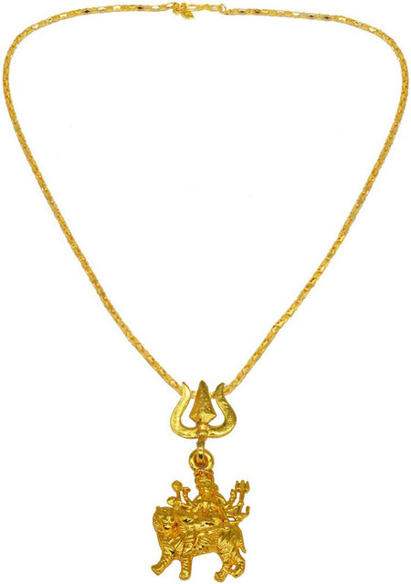 Shiv Jagdamba Lord Shiv Trishul With Maa Durga Sherawali Locket