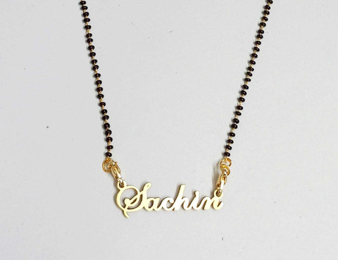 Tirtha Creation Sachin Name Pendant With Chain/Twinkling Charming