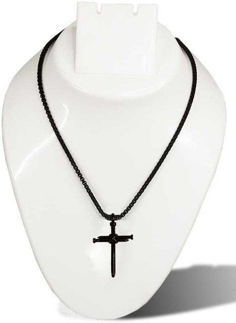 Utkarsh Set Of Prayer Nail Blessing Christian Jesus Cross Pendant Locket  Necklace Stainless Steel Pendant